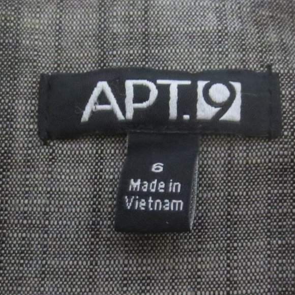 Apt.9 Blazer Suit Jacket in Multi-tone Gray Cotton Blend Classic Tailored Size 6 - Picture 5 of 8